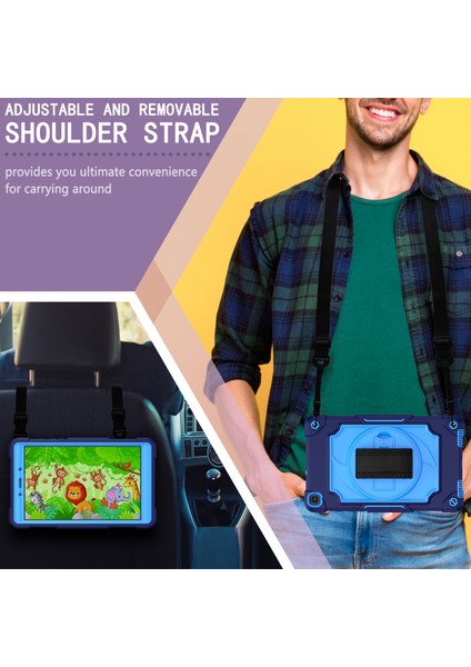 Samsung Tab A 8.0 (2019)/T290 Için Silikon+Pc Kılıfı (Yurt Dışından)