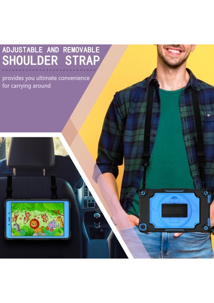 Samsung Tab A 8.0 (2019)/T290 Için Silikon+Pc Kılıfı (Yurt Dışından)