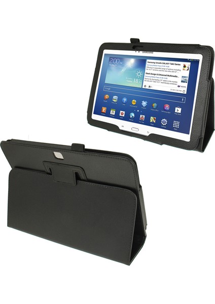 Galaxy Tab 3 (10.1) / GT-P5200 Için Litchi Dokulu Pu Kılıf (Yurt Dışından)