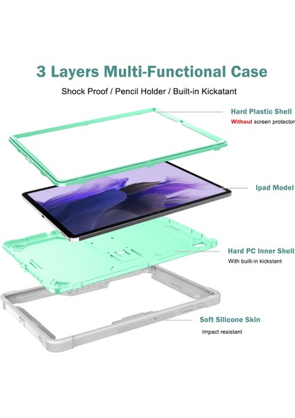Samsung Galaxy Tab S7 Fe Için Silikon + Pc Kılıfı (Yurt Dışından) fırsatları