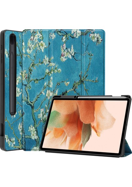 Samsung Galaxy Tab S7 T730 / T735 Deri Kılıf Samsung Galaxy Tab S7 Lite T730 Için (Yurt Dışından)