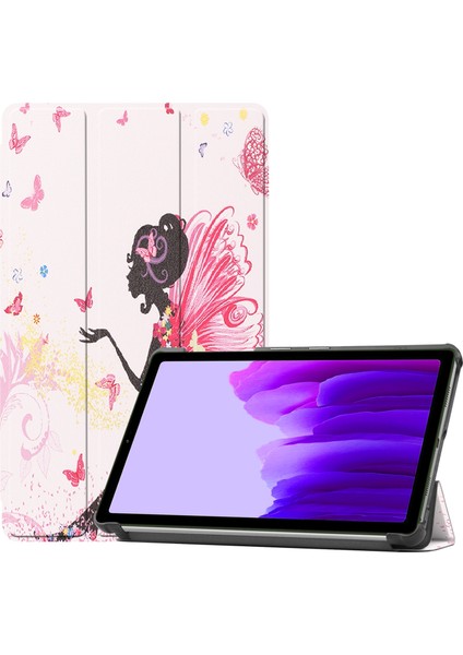 Samsung Galaxy Tab A7 Lite T225 Için Renkli Çizim Deri Kılıf (Yurt Dışından)