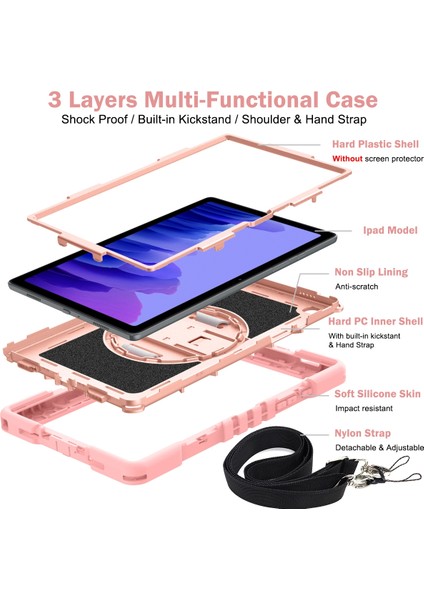 Samsung Galaxy Tab A7 10.4 (2020) T500/T505 Için Silikon+Pc Kılıfı (Yurt Dışından) fiyatları