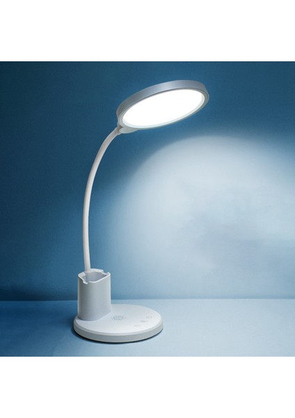 Çalışma Için LED Masa Lambası Aı Ses Kontrolü Katlanır Lamba 360 Derece Esnek Hortum Göz Bakım Masa Lambası Yatak Odası Yurt Için (Yurt Dışından)