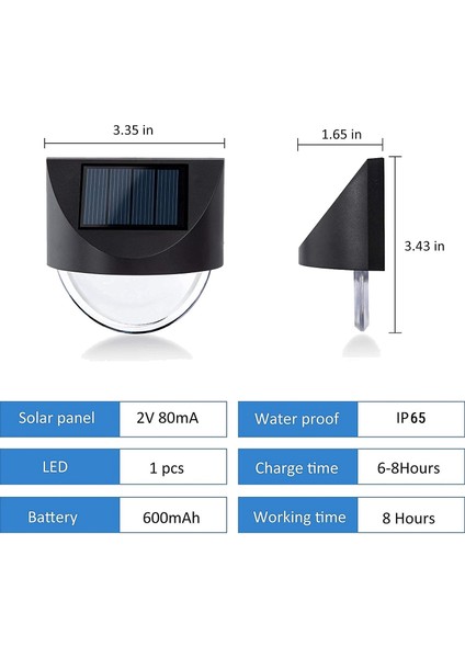 Güneş Çit Işıkları, Güverte Basamakları Veranda Geçit Bahçesi Için 8 Paket Suya Dayanıklı Güneş LED Dış Duvar Aydınlatması (Sıcak Beyaz) (Yurt Dışından) fırsatları