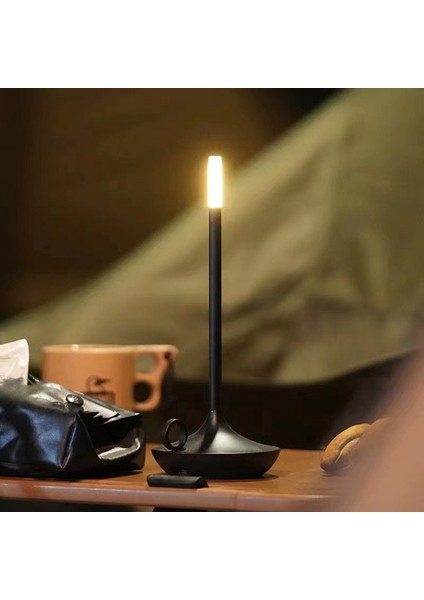 1800MAH Şarj Edilebilir LED Masa Lambası Retro Dokunmatik Ayarlı Masa Lambası Yatak Odası Için Restoran Dekorasyon Açık Altın (Yurt Dışından)