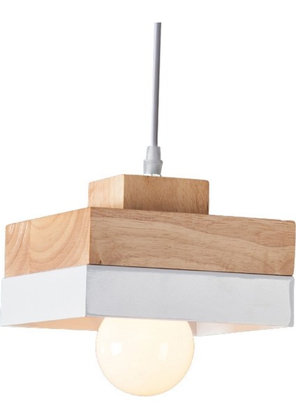 Modern Ahşap Kolye Tavan Işık Nordic Yuvarlak Kare Süspansiyon Cafe Için Asılı Aydınlatma Armatür-1 (Yurt Dışından)