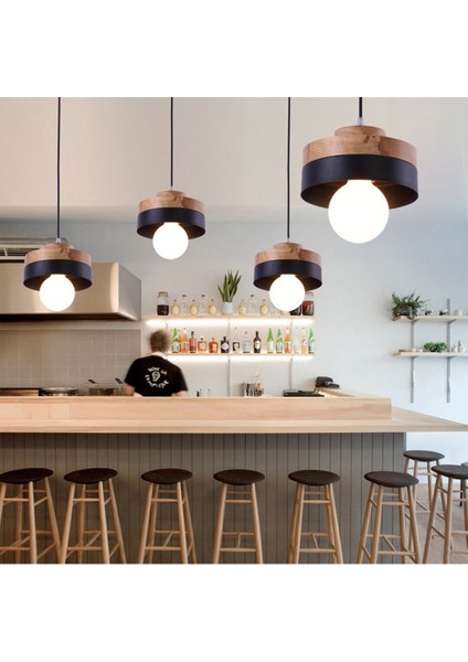 Modern Ahşap Kolye Tavan Işık Nordic Yuvarlak Kare Süspansiyon Cafe Için Asılı Aydınlatma Armatür-1 (Yurt Dışından) fiyatları