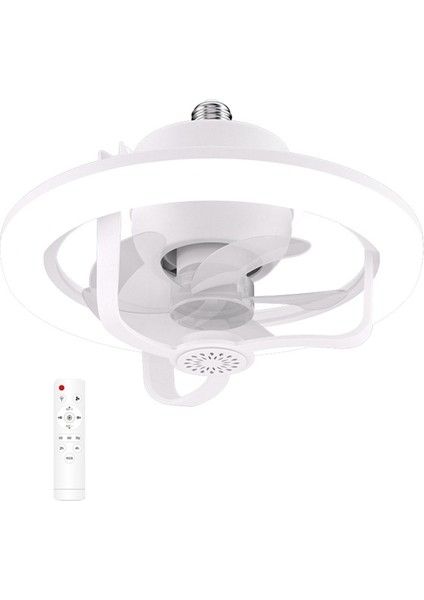 360 ° Dönebilen Tavan Vantilatörü Işığı E27 Uzaktan Kumandalı Akıllı Vantilatör LED Vantilatör Işığı Oturma Odası Yatak Odası Için En Iyi 50W (Yurt Dışından)