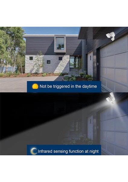 Güvenlik Işığı, Ayarlanabilir Hareket Algılamalı Projektör Işığı IP65 Su Geçirmez, Garaj, Bahçe Için Açık Hava Hareket Sensörlü Işık (Yurt Dışından)