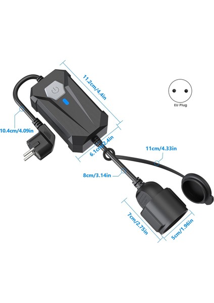 Akıllı Dimmer Soketi, Peri Işıkları, Led, Ampuller, Halojen Lambalar Için Wifi Dış Mekan Dimmer, Wi-Fi Veya Bluetooth Gerektirir, Ab Fişi (Yurt Dışından)
