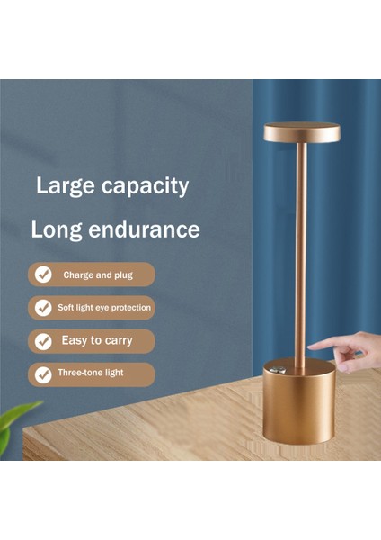 Iskandinav Masa Lambası LED Dokunmatik Masa Lambası Otel Cafe Dekorasyon Masa Lambası USB Gece Lambası Gül-Altın (Yurt Dışından) indirimleri