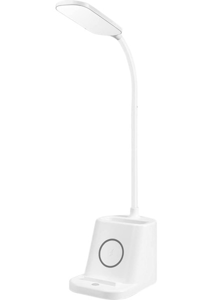 LED Masa Lambası, 10 W Kablosuz Şarj, 3 Renk LED Dokunmatik Masa Lambası Göz Koruması Için Kalem Varil Işık, Okuma Masası Lambası (Yurt Dışından)