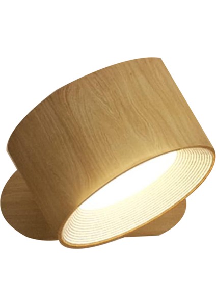 Iç Mekan Duvar Lambası, USB Şarj Edilebilir Pil Duvar Lambası, Sıcak/doğal/beyaz Işık, 3 Parlaklık Seviyesi, Dokunmatik Kontrol Ahşap (Yurt Dışından)