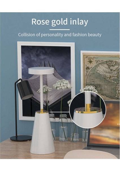 Masa Lambası Başucu Lambası Kablosuz Şarj Edilebilir Ortam Işığı Dokunmatik Çubuk Işığı Ortam Masa Lambaları,siyah (Yurt Dışından) fiyatları