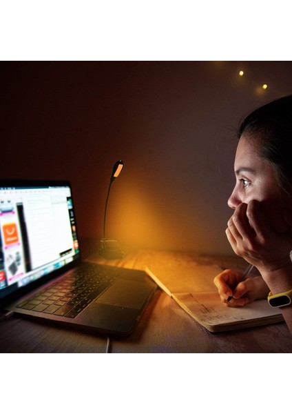 Şarj Edilebilir Amber Kitap Işığı - 7 LED ve 3 Parlaklık, Mavi Işık Engelleme LED Işık ile Yatakta Kitap Okuma Lambaları (Yurt Dışından) fırsatları