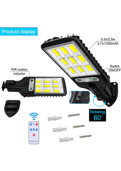 Güneş Enerjili Sokak Lambaları 3 Işık Modu Su Geçirmez Hareket Sensörlü Aydınlatma Bahçe Veranda Yolu Için 2 Adet Dış Mekan Güneş Enerjili Lamba (Yurt Dışından) fiyatları
