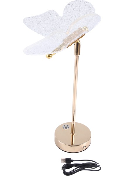 Kelebek Masa Lambası Iç Aydınlatma Düğmesi Ev Dekorasyonu Yatak Odası Başucu Oturma Odası Masa Lambası Dokunmatik Şarj Modeli (Yurt Dışından)