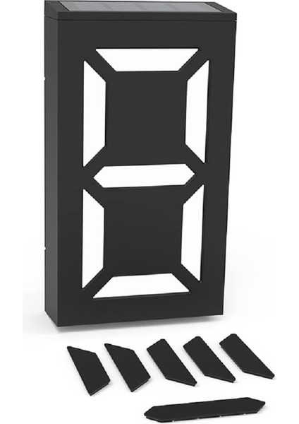 Dış Mekan LED Güneş Enerjili Işıklar Için Güneş Dış Adres Işığı Ev Numarası Açık Posta Kutusu Işık-B Için Dıy Numarası (Yurt Dışından)