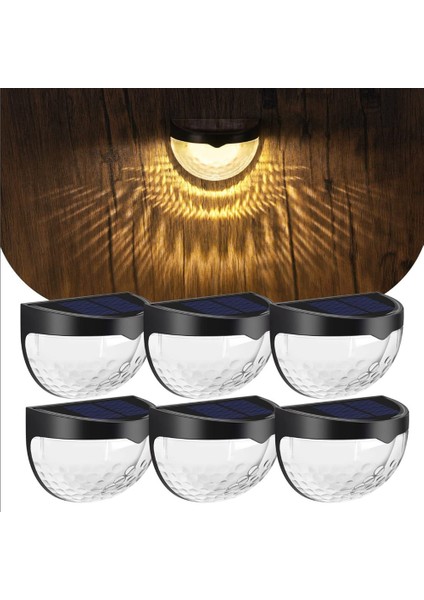 6 Adet Güneş Duvar Lambası 6led Çit Işıkları Dış Mekan Işıkları Bahçe Balkon Için Bağlantı Tablası Aydınlatma Lambası Dekorasyonu Işık Güneş-Sıcak Işık (Yurt Dışından) fırsatları