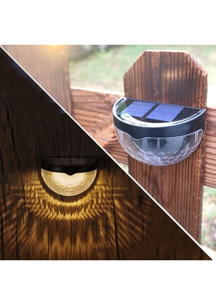 6 Adet Güneş Duvar Lambası 6led Çit Işıkları Dış Mekan Işıkları Bahçe Balkon Için Bağlantı Tablası Aydınlatma Lambası Dekorasyonu Işık Güneş-Sıcak Işık (Yurt Dışından) indirimleri