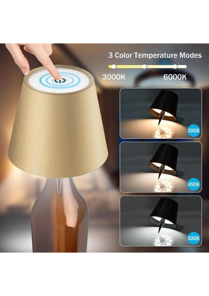 Kablosuz Şişe Lambası 3 Renkli Şarj Edilebilir Dokunmatik Kısılabilir LED Şarap Şişesi Işıkları Iç Mekan Dış Mekan Restoranlar ve Lar Için (Yurt Dışından) indirimleri