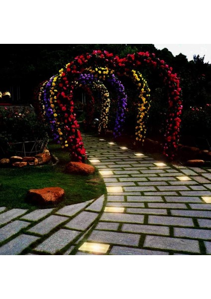 Adet Güneş Enerjili Cam Tuğla Işık Buz Küpleri Işıkları LED Peyzaj Işığı Noel Açık Hava Yolu Bahçe (Sıcak Beyaz) (Yurt Dışından) fırsatları