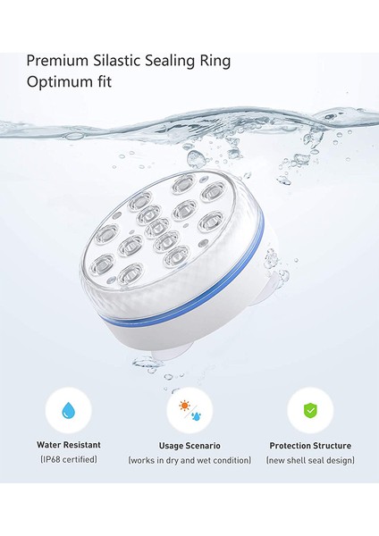 8 Paket Sualtı LED Havuz Işıkları Yer Üstü Havuzlar Için, Uzaktan Kumandalı Tam Su Geçirmez Gölet Işıkları Sualtı Renkli Işık (Yurt Dışından)