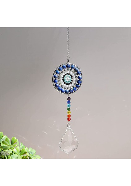 7 Çakra Kristal Suncatcher Yuvarlak Kristaller Boncuk Kolye Asılı Prizma Damla Güneş Yakalayıcılar Windows Ev Bahçe Dekor, D (Yurt Dışından) modelleri