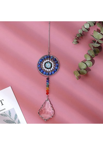 7 Çakra Kristal Suncatcher Yuvarlak Kristaller Boncuk Kolye Asılı Prizma Damla Güneş Yakalayıcılar Windows Ev Bahçe Dekor, D (Yurt Dışından) fırsatları
