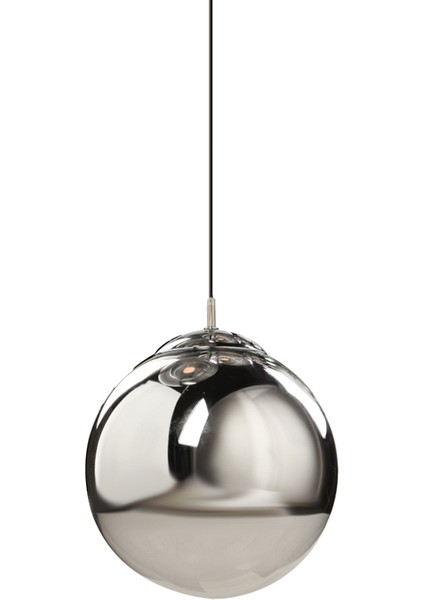 Modern Kolye Işıkları Gümüş Ayna Topu Hanglamp Cam LED Lamba Mutfak Oturma Odası Yatak Odası Süspansiyon Armatür (25 Cm) (Yurt Dışından)