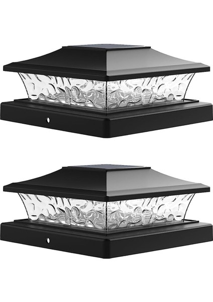 Güneş Enerjili Direk Başlığı Işıkları Açık Güverte Çit Direk Işığı 5.5x5.5 3.5x3.5 Ahşap Vinil Direkler Patio Bahçe Dekoru 2 Paket (Yurt Dışından)