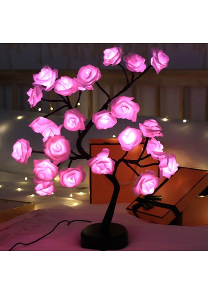 24 LED Güller Çiçek Ağacı Işıkları Rgb 17 Renk Lamba Anneler Günü Gece Lambası Ev Partisi Noel Düğün Dekorasyon (Yurt Dışından) fiyatları