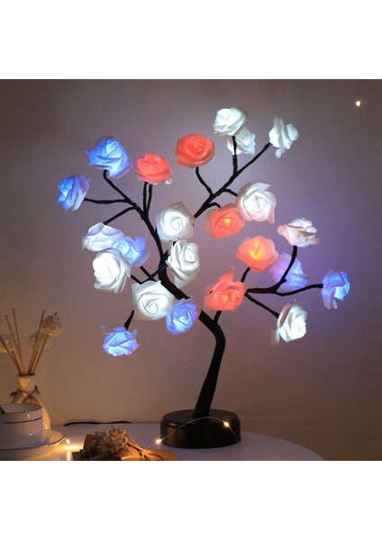 24 LED Güller Çiçek Ağacı Işıkları Rgb 17 Renk Lamba Anneler Günü Gece Lambası Ev Partisi Noel Düğün Dekorasyon (Yurt Dışından) indirimleri