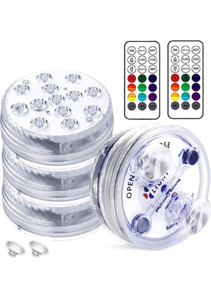 Rgb Renk Değiştiren LED Havuz Işıkları Uzaktan Kumandalı Dalgıç Havuz Işıkları (Yurt Dışından)