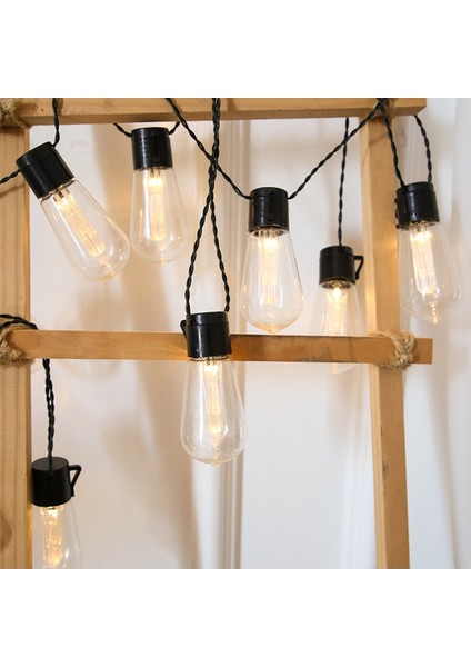 LED Güneş Dize Işıklar Açık Noel Dekorasyon Ampul Retro Tatil Çelenk Bahçe Mobilyaları Peri Lambası (10 Lamba) (Yurt Dışından) fiyatları