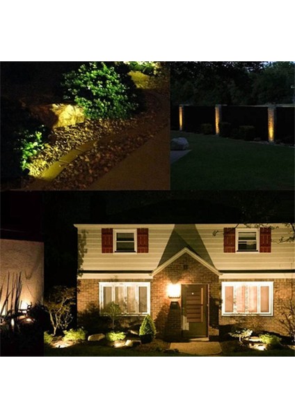 4 Adet Su Geçirmez IP65 Bahçe Çim Lambası LED Çim Lambası Sivri Ampul Bahçe Için Dış Aydınlatma, Sıcak Işık (Yurt Dışından)