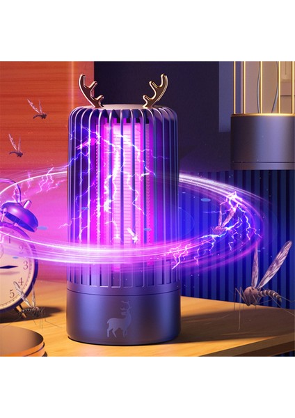 Işıklı Kapalı Böcek Öldürücü, Işıklı Sivrisinek Lambası Tuzağı, USB Kablolu Tak-Çalıştır Elektrikli Böcek Yakalama Sivrisinekleri A (Yurt Dışından)