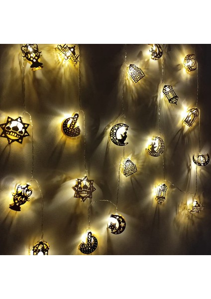 Ramazan Müek Peri Dize Işıklar 10 Feet 20 LED Altın Eid Ramazan Süslemeleri Islam Eid Festivali Peri Işıkları (Yurt Dışından) fiyatları