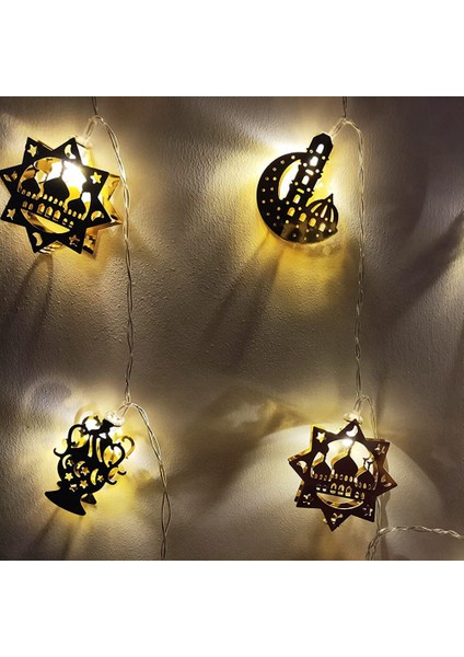 Ramazan Müek Peri Dize Işıklar 10 Feet 20 LED Altın Eid Ramazan Süslemeleri Islam Eid Festivali Peri Işıkları (Yurt Dışından) indirimleri