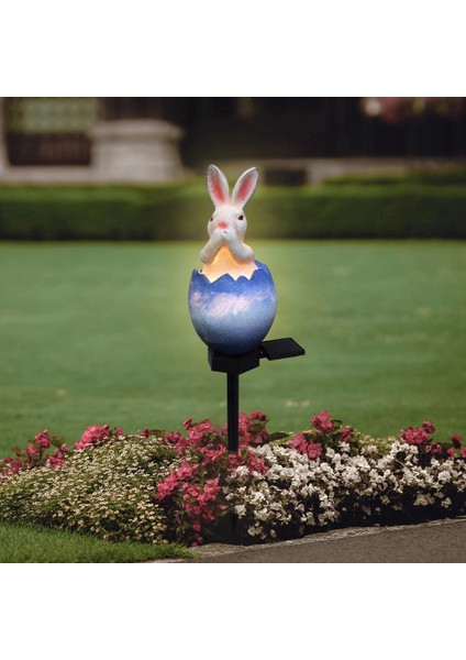 Bunny Solar Bahçe Kazık Işıkları Paskalya Yol Lambası Su Geçirmez Dekorasyon Açık Hava Veranda Bahçe Çimler Avlu Dekor-B (Yurt Dışından) indirimleri