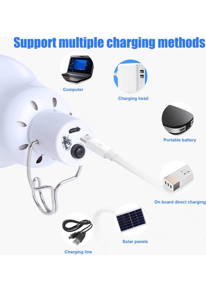 Taşınabilir Güneş Ampuller, USB Şarj Edilebilir Acil Durum LED Ampuller Uzaktan Zamanlayıcı ile Döken Yürüyüş Kamp Çadırı 2 Takım (Yurt Dışından)