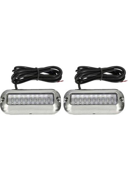2 Adet 27 LED Paslanmaz Çelik Tekne Transom Işığı Sualtı Ponton Deniz Gemi Işığı Su Geçirmez Deniz Işığı, Kırmızı (Yurt Dışından)