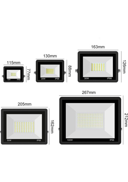 10W LED Projektör 180-240V IP66 Su Geçirmez Açık Bahçe Projektörü Spot Duvar Lambası-A (Yurt Dışından)