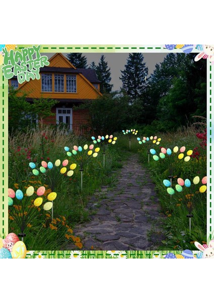 Paskalya Dekorasyonları Için 2 Paket 10 LED Paskalya Yumurtaları, Paskalya Dekor Bahçe Işıkları Dekoratif Güneş Enerjili Işıklar, Dinozor Yumurta Işıkları (Yurt Dışından) indirimleri