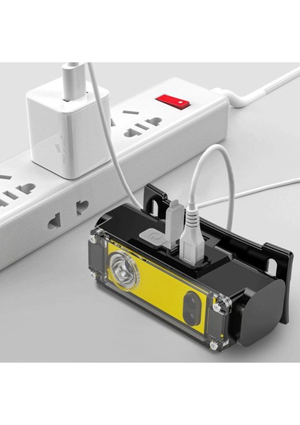Far Balıkçılık Kamp Turizm LED Fener USB Şarj Edilebilir Su Geçirmez Farlar, A (Yurt Dışından)