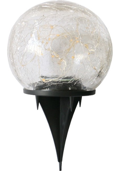 Güneş Bahçe Işıkları Açık Kırık Cam Topu Su Geçirmez Sıcak Beyaz Bahçe Dekor Için LED Lamba Yard Sanat Yolu Veranda (Yurt Dışından)