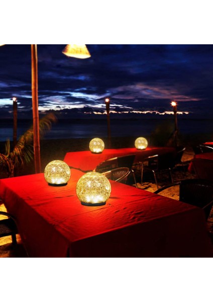 Güneş Bahçe Işıkları Açık Kırık Cam Topu Su Geçirmez Sıcak Beyaz Bahçe Dekor Için LED Lamba Yard Sanat Yolu Veranda (Yurt Dışından) fiyatları