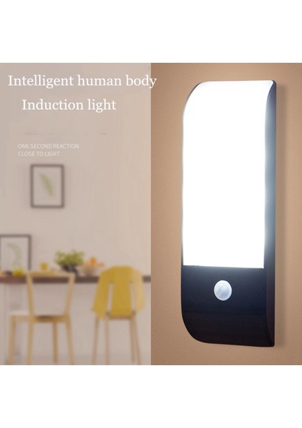 2 Adet 12 LED USB Şarj Edilebilir Pir Hareket Indüksiyon Sensörü Dolap Gece Lambası (Yurt Dışından)