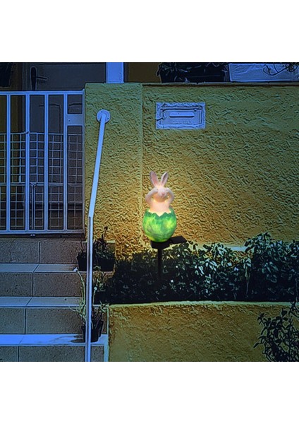 Bunny Solar Bahçe Kazık Işıkları Paskalya Yol Lambası Su Geçirmez Dekorasyon Açık Hava Veranda Bahçe Çimler Avlu Dekor-C (Yurt Dışından) fırsatları